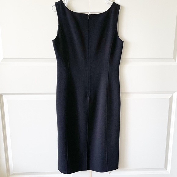 St John Black Wool Sleeveless Sheath Dress Size 8 - Picture 11 of 11